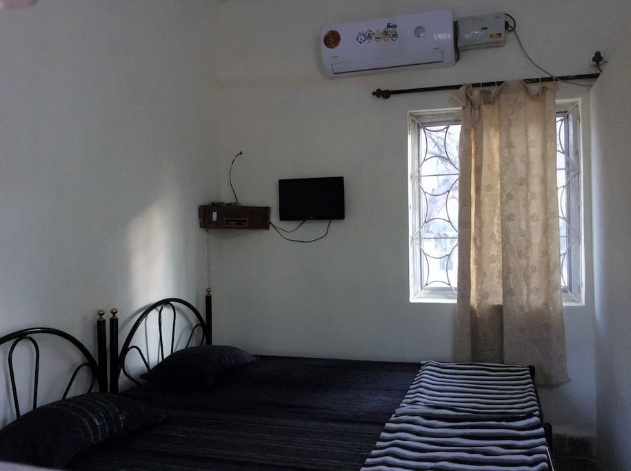 Private Bedroom with TV and AC