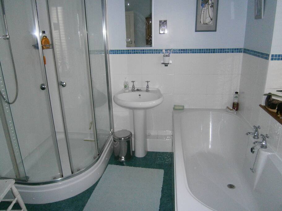 Power shower and large bath