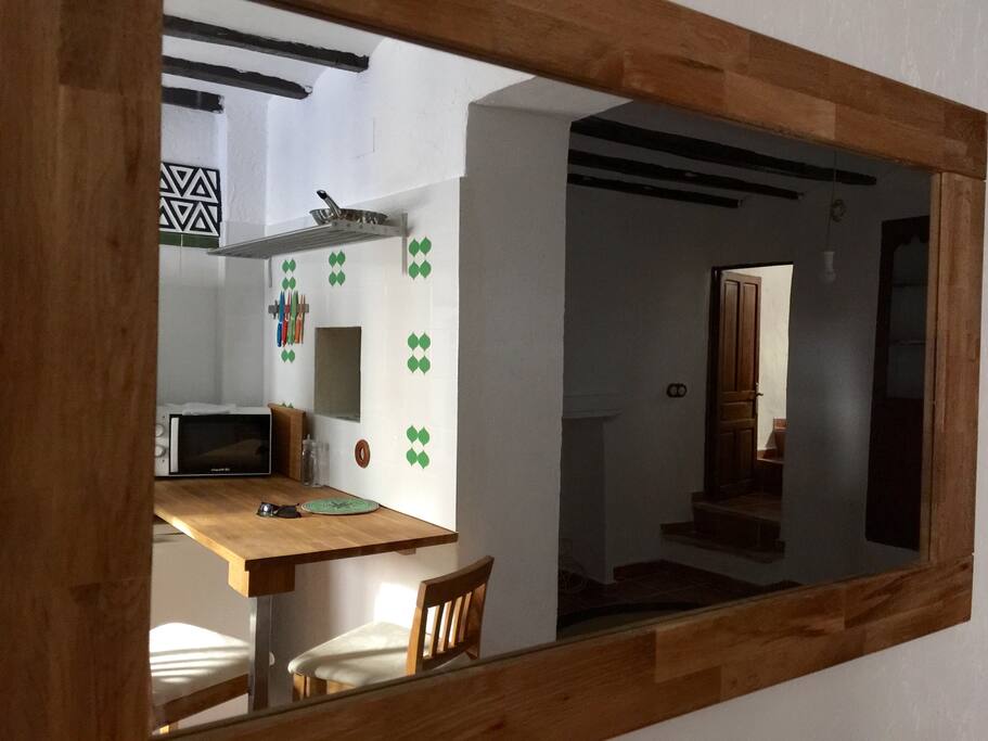 view of kitchen and living room