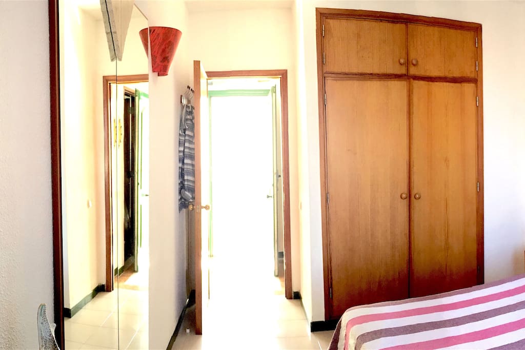 Bedroom wardrobe and main entry door