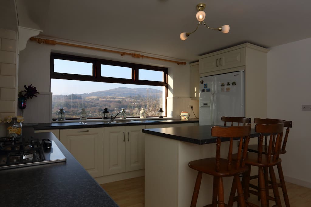 Kitchen with beautiful view