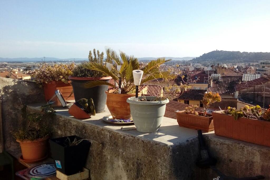La terrasse intégrée à l'appartement