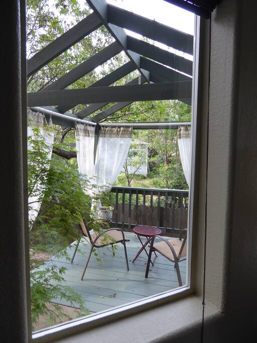 View of the gazebo from the bedroom