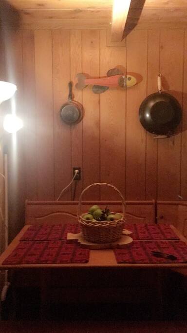 Dining area in the kitchen