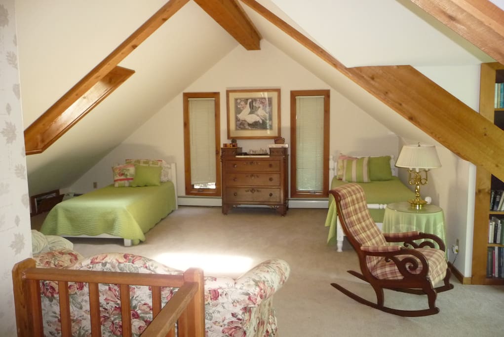 Front room with 2 single beds