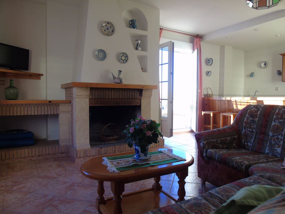 Salon con Chimenea
