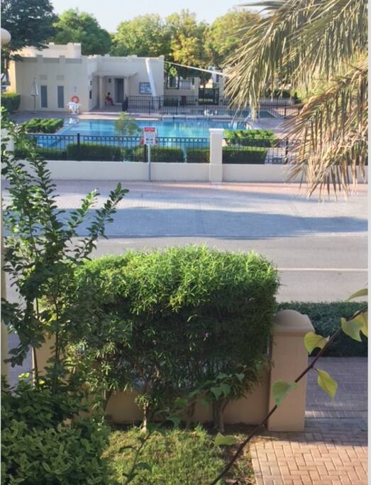 Communal temperature controlled pool across the road