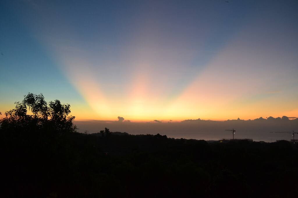 Bali sunset from your room