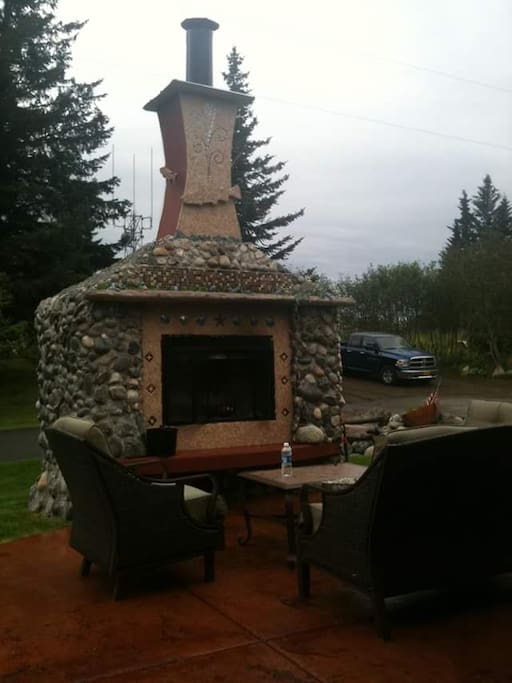 Sit under the stars by the fire.