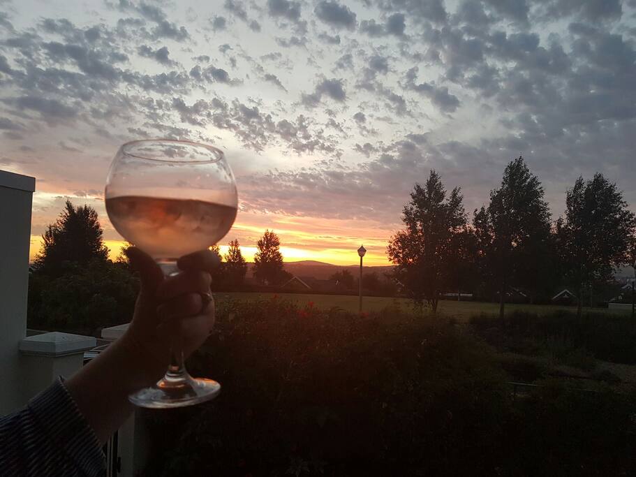 Sunset from patio, time for a sundowner....yes?