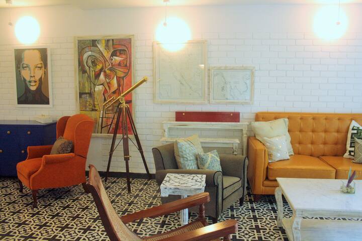 Filled with stories of my travels & my Junkyard hunts each piece of the house is carefully restored,curated & positioned to tell a unique story. An instagrammable home that will create lasting memories all your life. Your Home away from Home!!