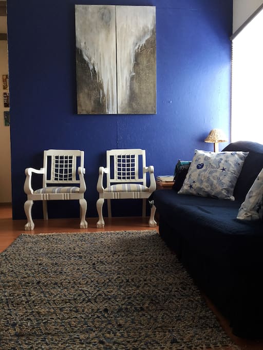 Comfortable seating area, perfect place to relax after long hikes or beach walks