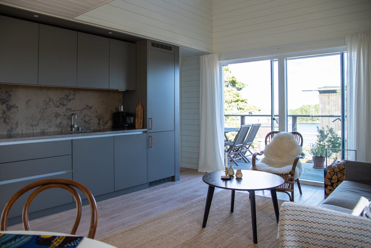 Unique design cabin furthest point of archipelago