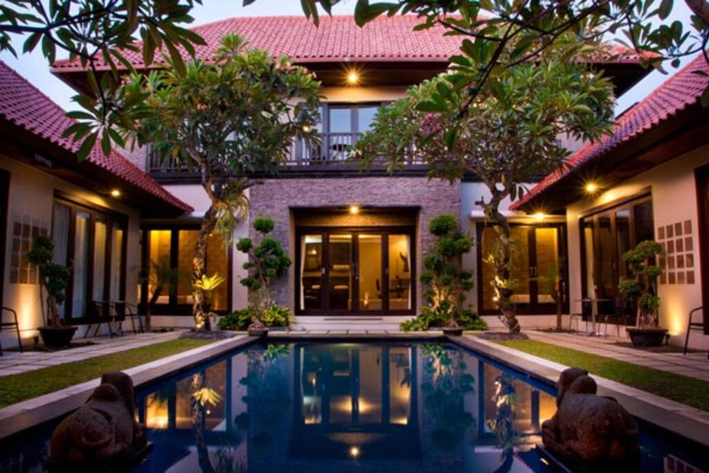 Inside the property view with the main pool