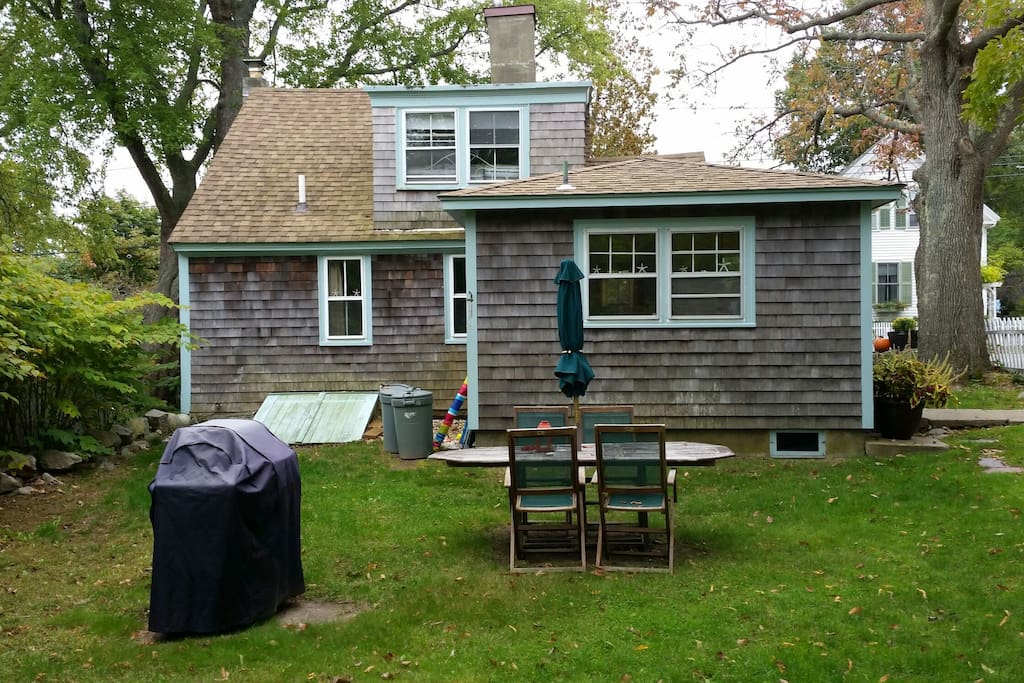 Backyard with BBQ