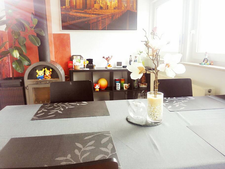 dinner table in living room