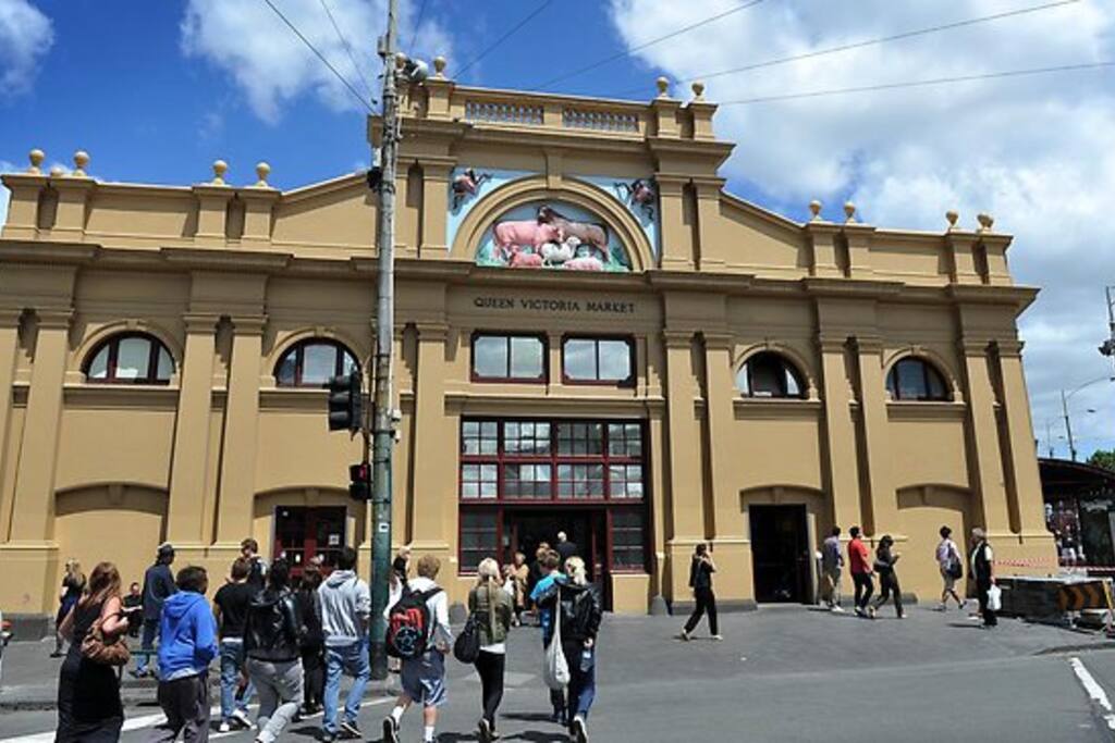 Directly opposite the famous Queen Victoria market in the heart of Melbourne CBD.