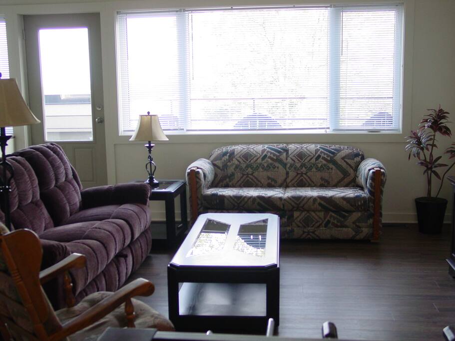View of St. Lawrence River from living room window