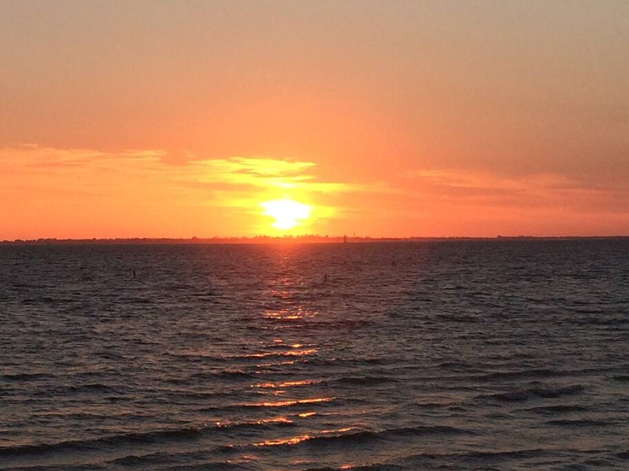 Sunset at the end of the street