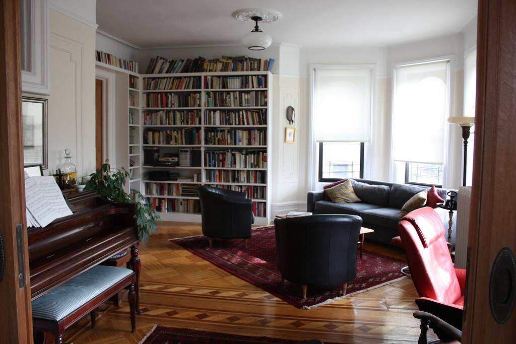 Living room overlooking the park