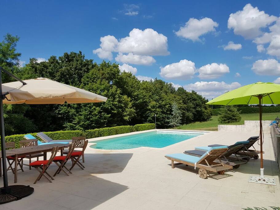 Heated swimming pool