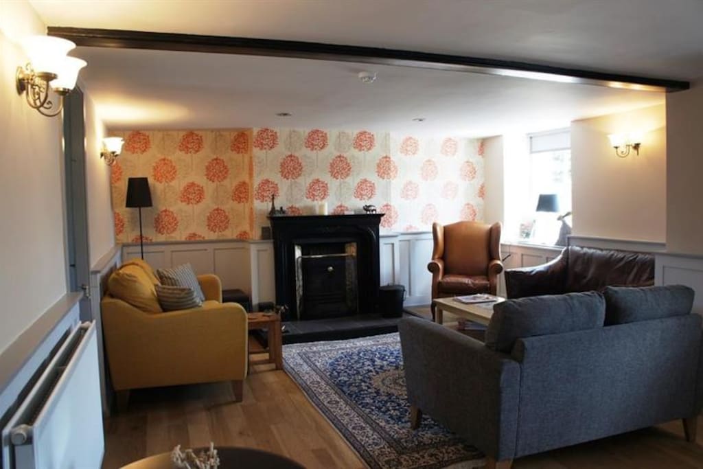 Lounge with open fire