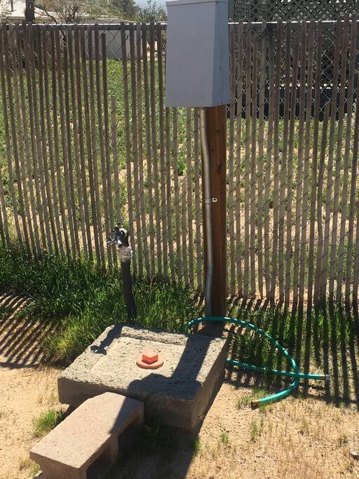 Power post, water and sewer hookups