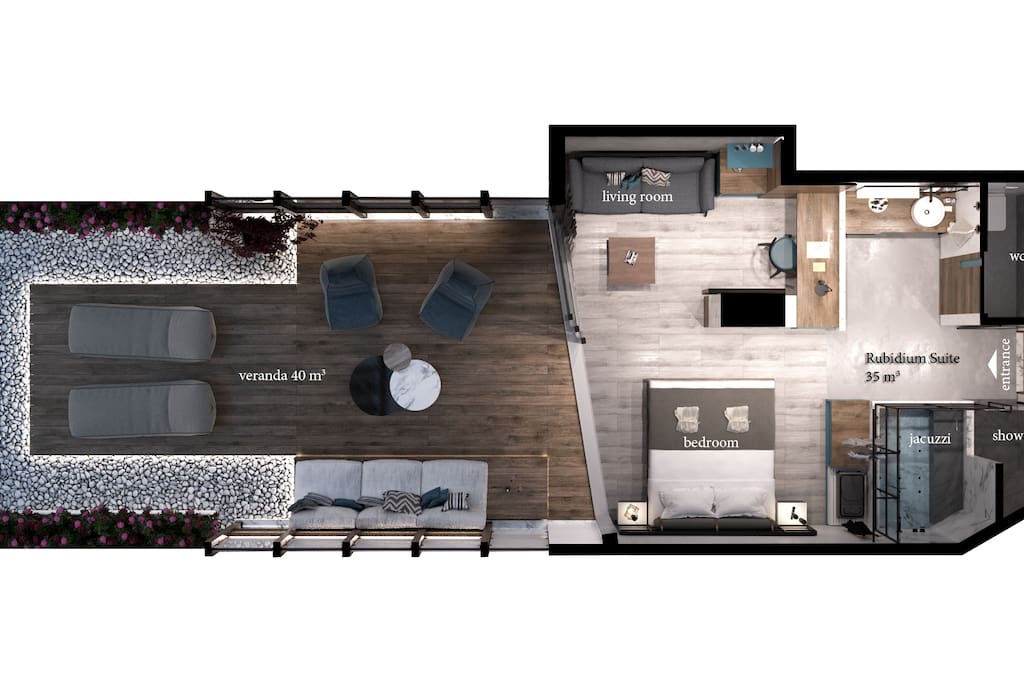 Rubidium Suite 35m2 + Veranta 40m2