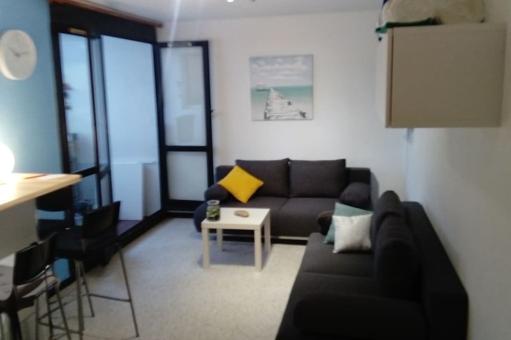 Pièce principale donnant sur la loggia