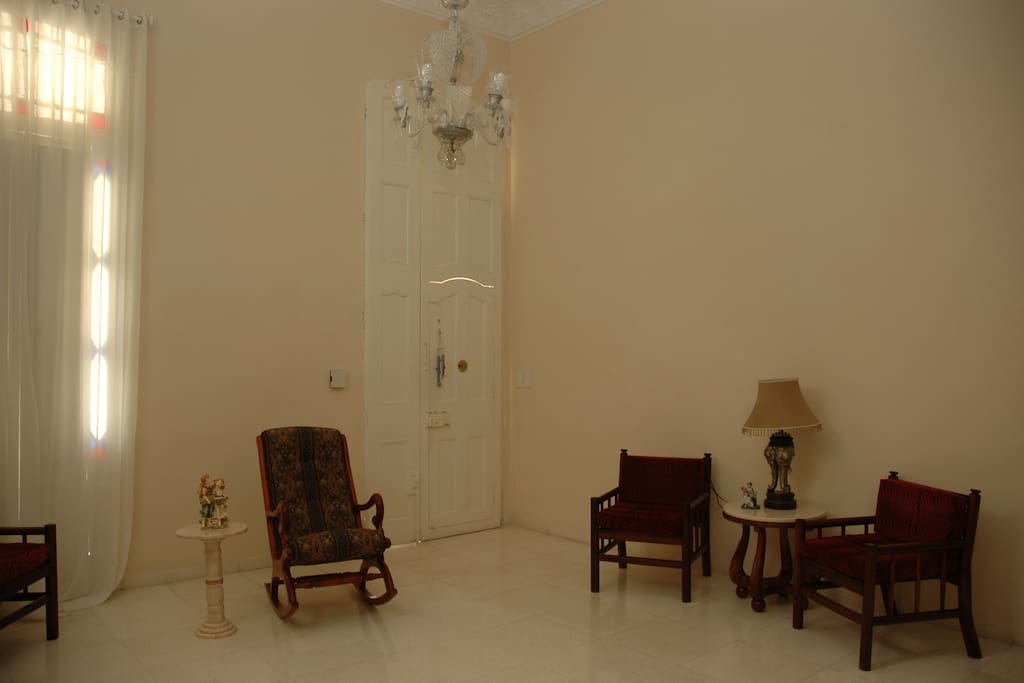 The living room is elegantly furnished.