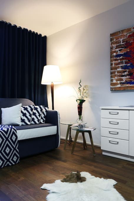 Living room- double bed