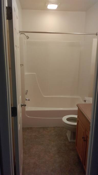 Private bath (will include curtains, toilet paper, and towels)