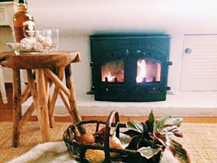 The fireplace for cozy winters