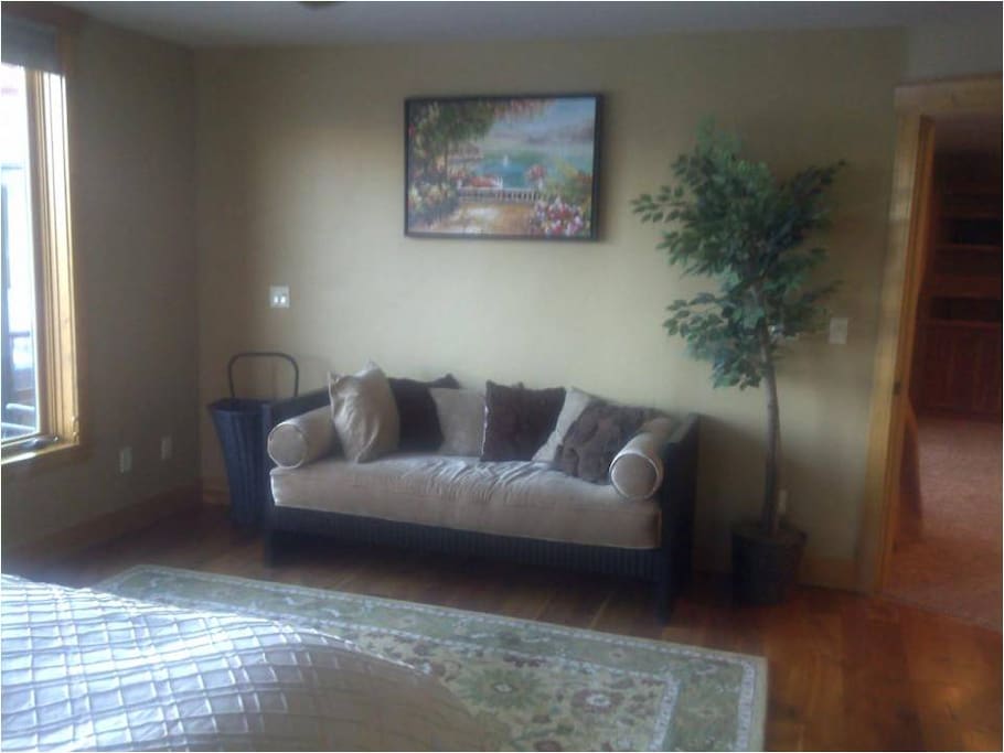 Master bedroom sitting area