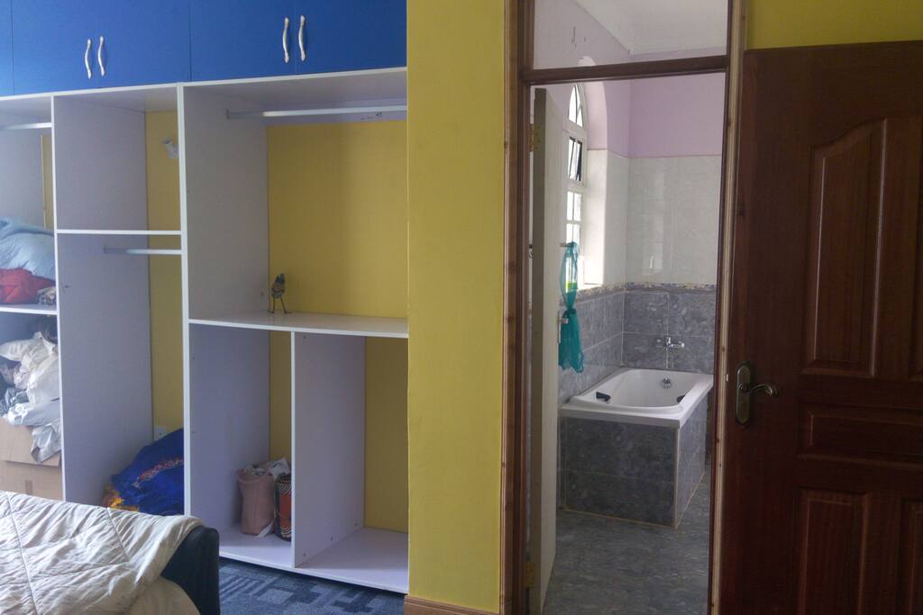 its a self contained room fully furnished with beautiful wardrobes
