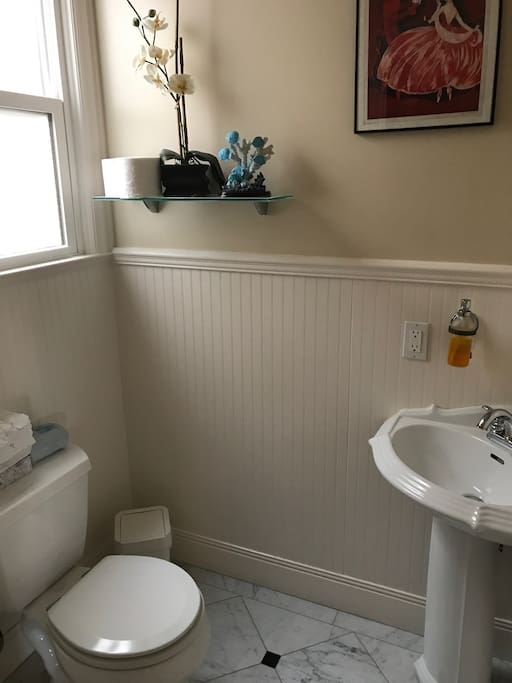 Guest 1/2 bath, art deco style