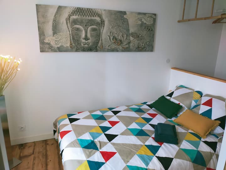 الطابق الأول: غرفة النوم رقم2 مع سرير في 140 