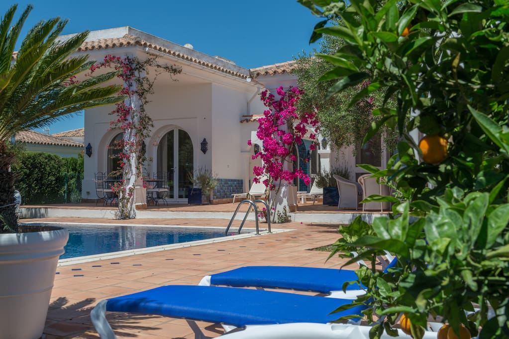 Pool and terraces Villa Oleandro