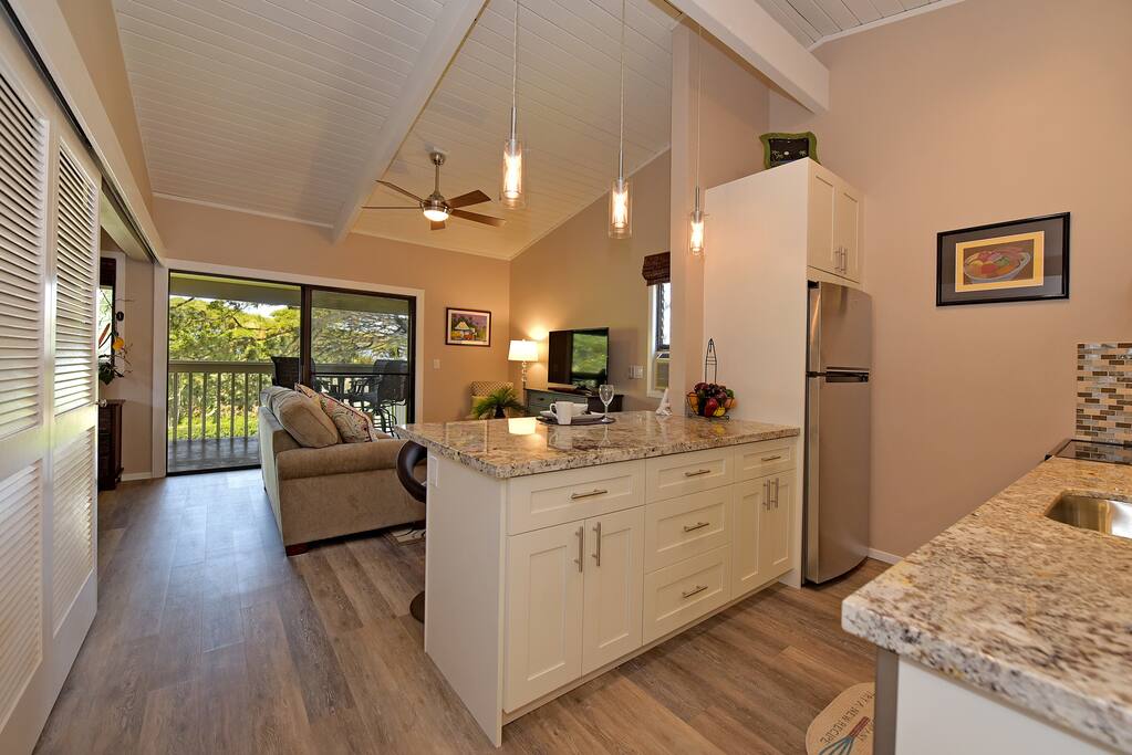Open kitchen for enteraining