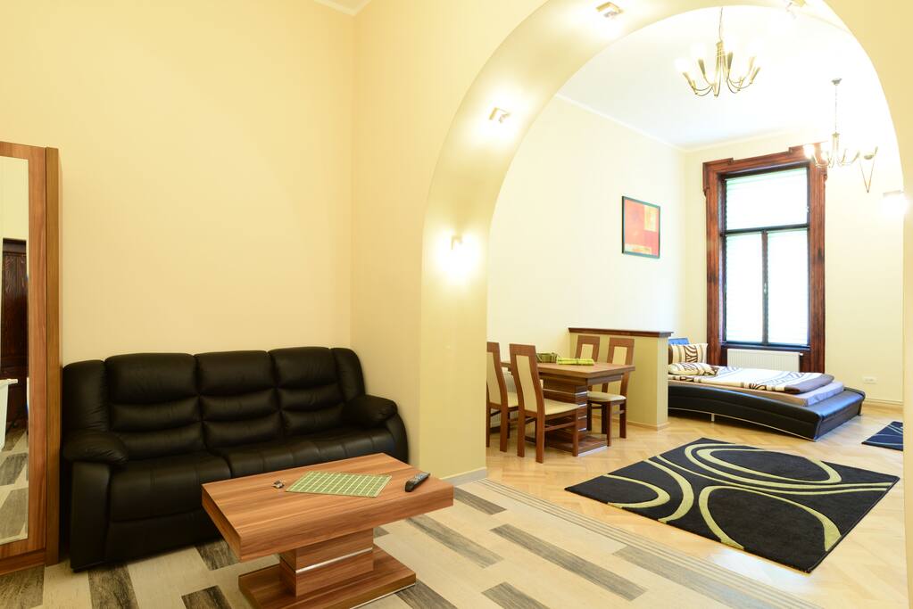 Living area with sofa