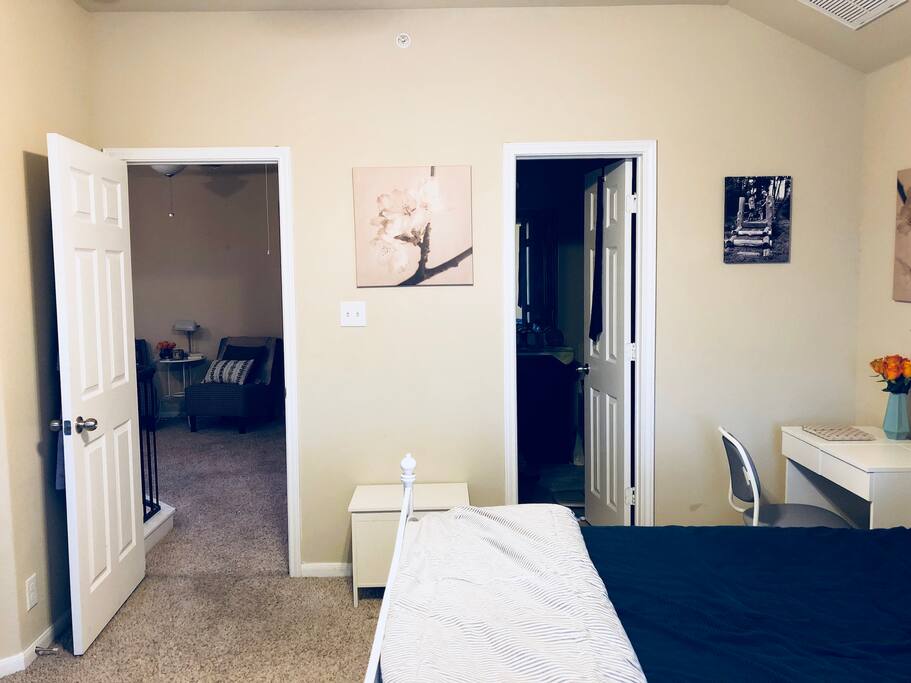 Master bedroom with private bathroom