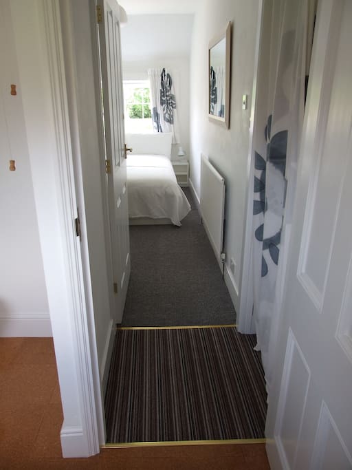 Private bathroom which is one step away from the bedroom