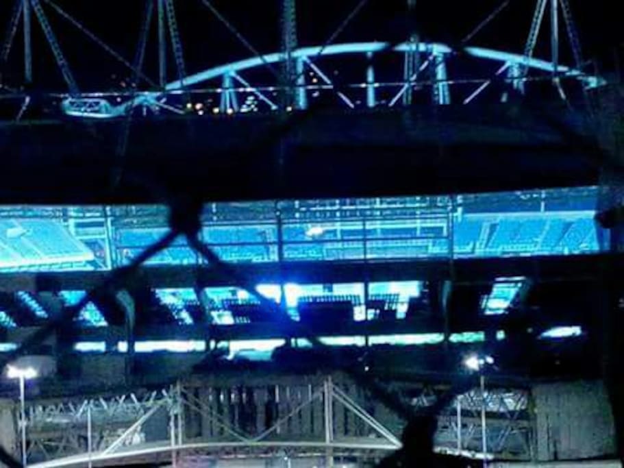 Vista da varanda à noite