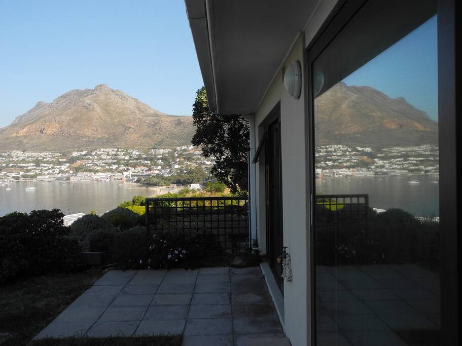 Reflection of the sea view