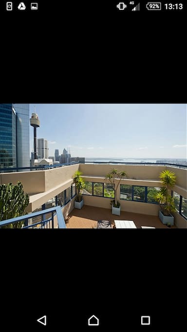Rooftop lounge next to Sydney Tower