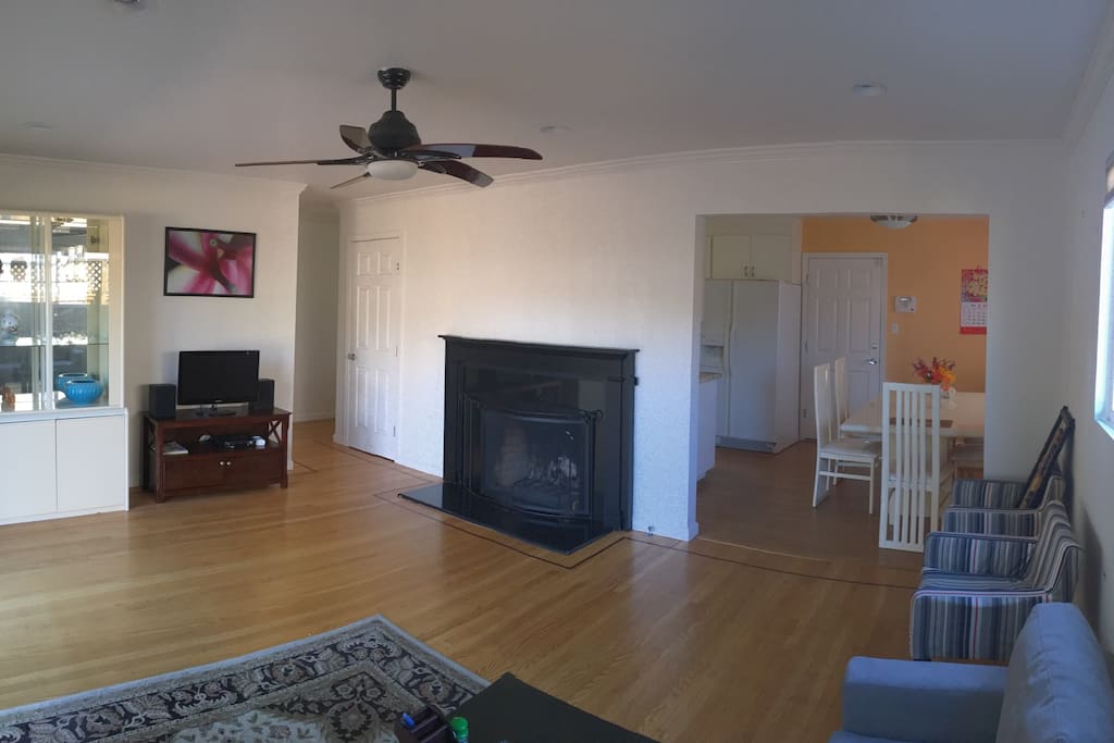 fireplace, TV