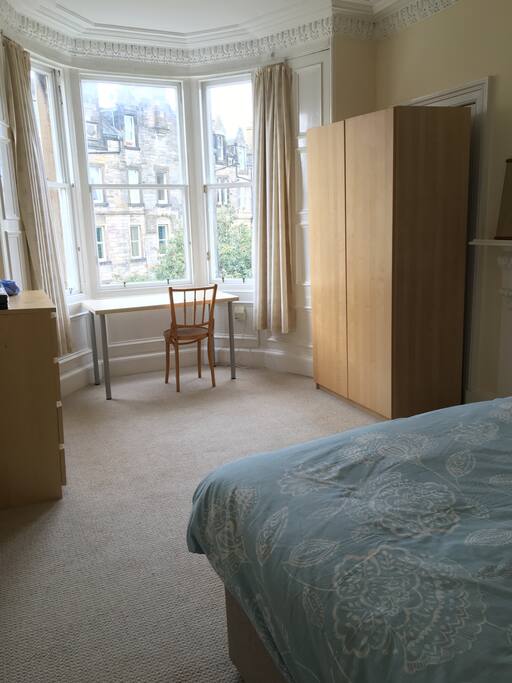 Large bay window in bedroom 1