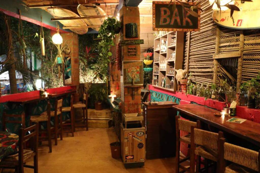 Outside balcony and Bar area.