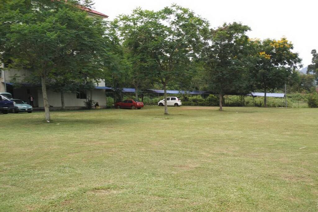 Compound and parking area