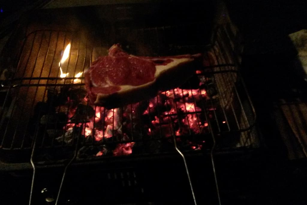 Cote de bœuf à la cheminée ...